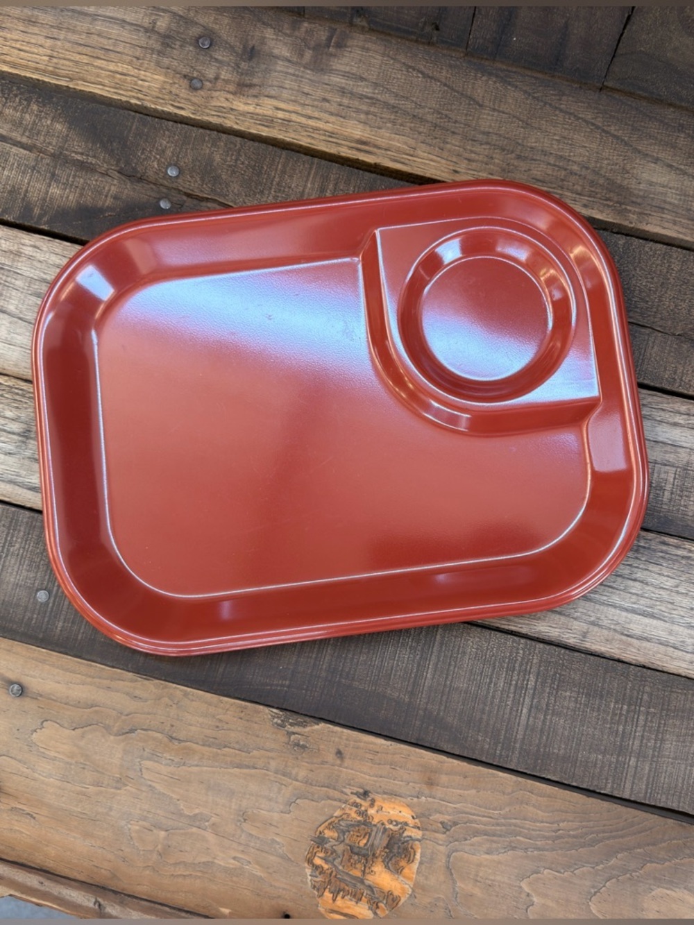 Vintage Rubbermaid 3850 Melamine Lunch TV Camping Tray 11 1/2" x 8 1/2"